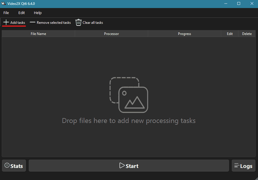 G Aesthetics video2x add task indication