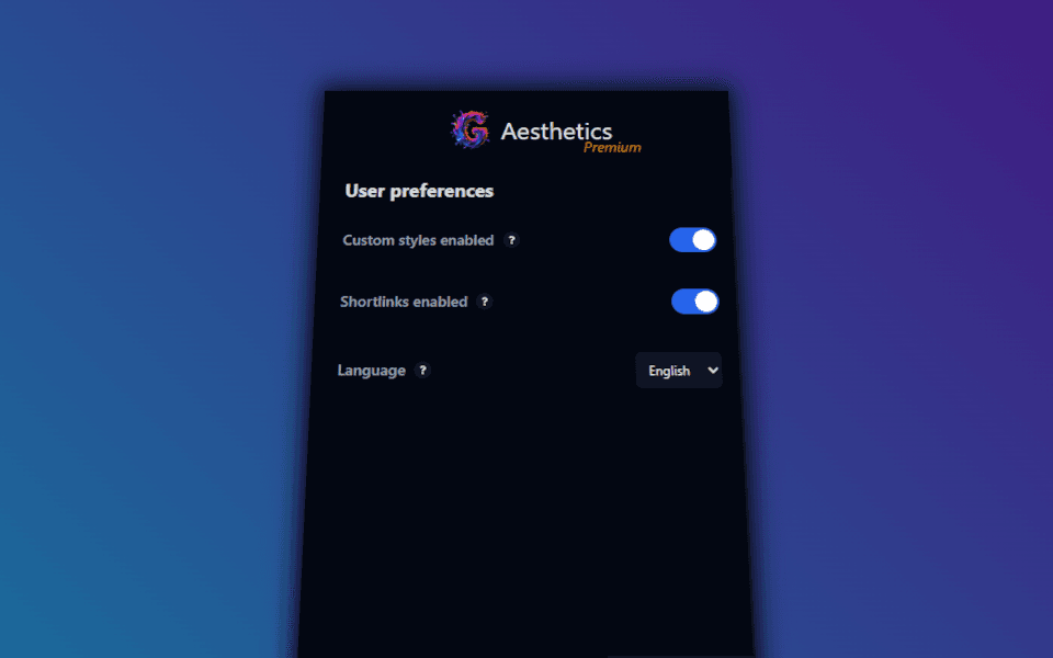 Quick Toggle custom styling