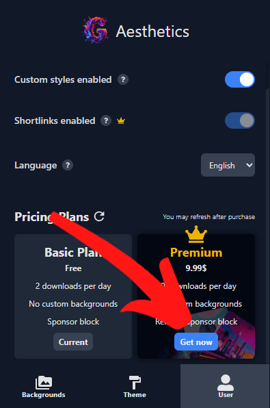 G-Aesthetics Panel "Get now"